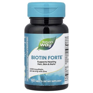 Nature's Way, Biotin Forte® with Zinc, 60 Tablets