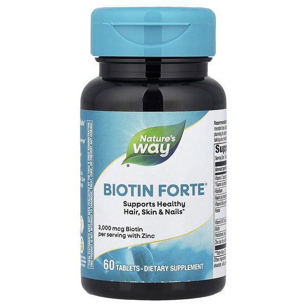 Nature's Way, Biotin Forte®, 아연 함유, 60정