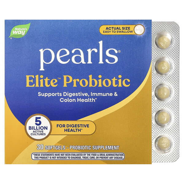 Nature's Way, Pearls® Elite™ 프로바이오틱, 50억CFU, 소프트젤 30정