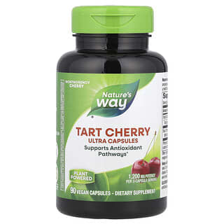 Nature's Way, Tart Cherry, Ultra Capsules, 1,200 mg, 90 Vegan Capsules (400 mg per Capsule)