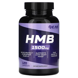 EAS, HMB, 1,500 mg, 120 Capsules (750 mg per Capsule)