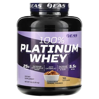 EAS, 100% Platinum Whey, Cereal com Canela Crocante, 2,26 kg (5 lb)