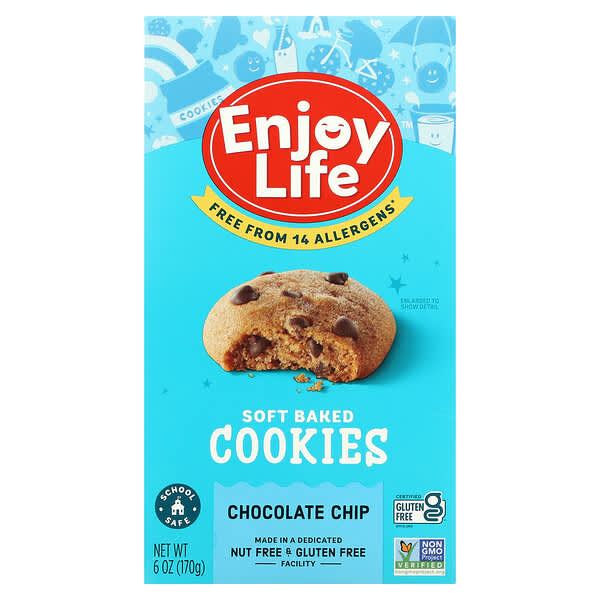 Enjoy Life Foods, Soft Baked Cookies, Chocolate Chip, 6 oz (170 g)