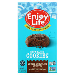 Enjoy Life Foods‏, עוגיות רכות אפויות, בראוני דאבל שוקולד, 170 גרם (6 אונקיות) (פריט שאינו נמכר עוד באתר) 