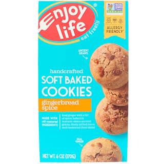 Enjoy Life Foods, Cookies Assados e Macios, Sabor Pão de Gengibre, 6 oz (170 g)