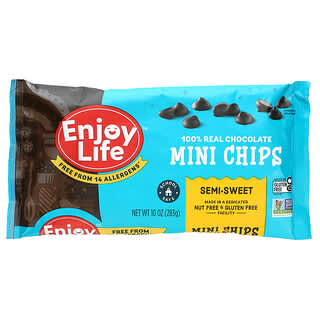 Enjoy Life Foods, 미니 칩스, 세미-스위트 초콜릿, 10 온스 (283 g)
