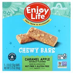 Enjoy Life Foods, Soft Baked Chewy Bars, яблоко с карамелью, 5 батончиков, 33 г (1,15 унции)