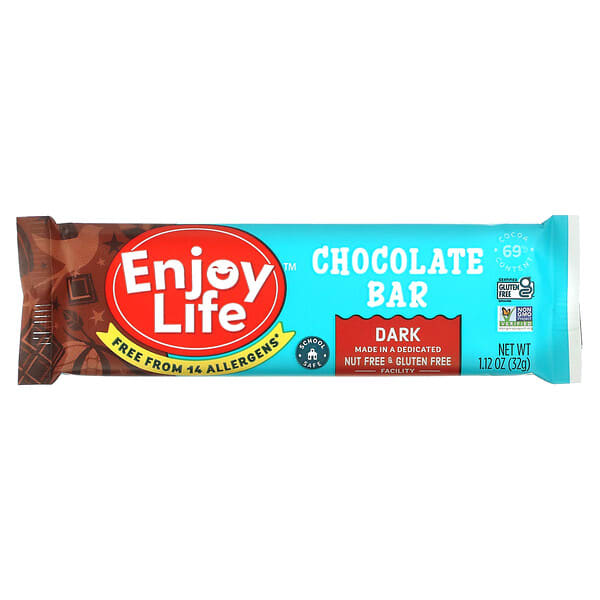 Enjoy Life Foods, 巧克力棒，黑巧克力，1.12盎司（32克）