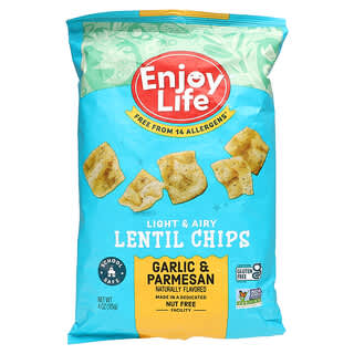Enjoy Life Foods, Легкие и воздушные чипсы из чечевицы, со вкусом чеснока и пармезана, 4 унции (113 г)
