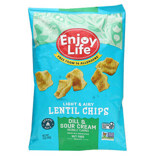 Enjoy Life Foods, Chips de lentejas ligeras y aireadas, Eneldo y crema ácida, 113 g (4 oz)