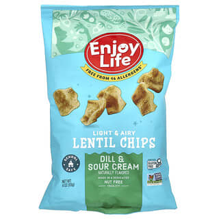 Enjoy Life Foods, Chips de lentilles légères et aérées, aneth et crème sure, 113 g