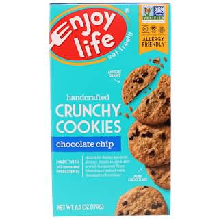Enjoy Life Foods, Handcrafted Crunchy Cookies, Chocolate Chip, 6.3 oz (179 g)