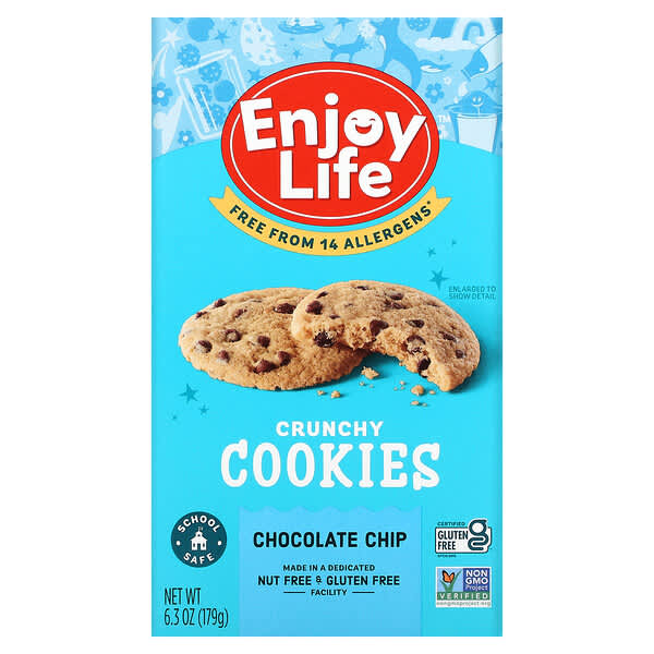 Enjoy Life Foods, Crunchy Cookies, Chocolate Chip, 6.3 oz (179 g)