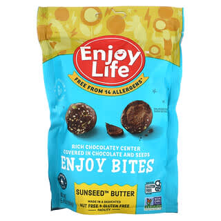 Enjoy Life Foods, Bocaditos de proteína de chocolate, Mantequilla de semillas de sol, 180 g (6,4 oz)