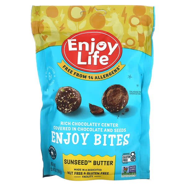 Enjoy Life Foods, チョコレートプロテインバイツ、サンシードバター、6.4oz (180g)