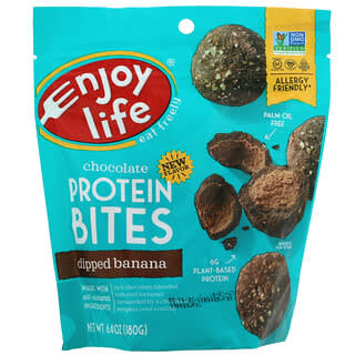 Enjoy Life Foods, Chocolate Protein Bites, Dipped Banana, 6.4 oz (180 g)