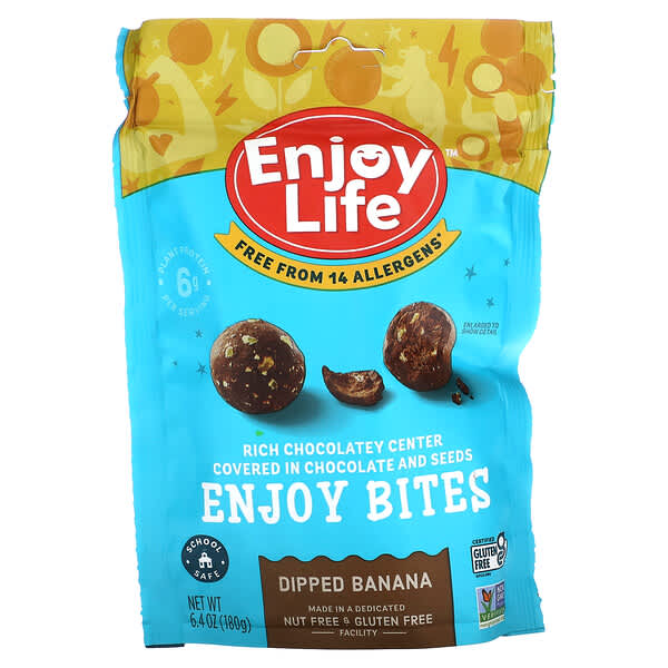 Enjoy Life Foods, チョコレートプロテインバイツ、ディップバナナ、180 g（6.4 oz）