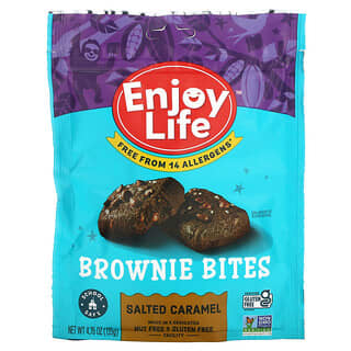 Enjoy Life Foods, Chocolate Brownie Bites, соленая карамель, 4,76 унции (135 г)