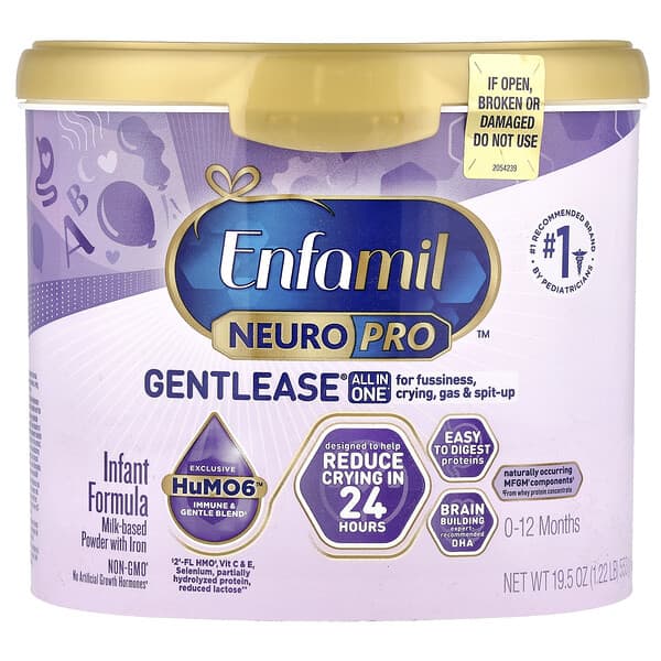 Enfamil, NeuroPro™ Gentlease® สูตรสำหรับทารกอายุ 0-12 เดือน ขนาด 19.5 ออนซ์ (553 ก.)