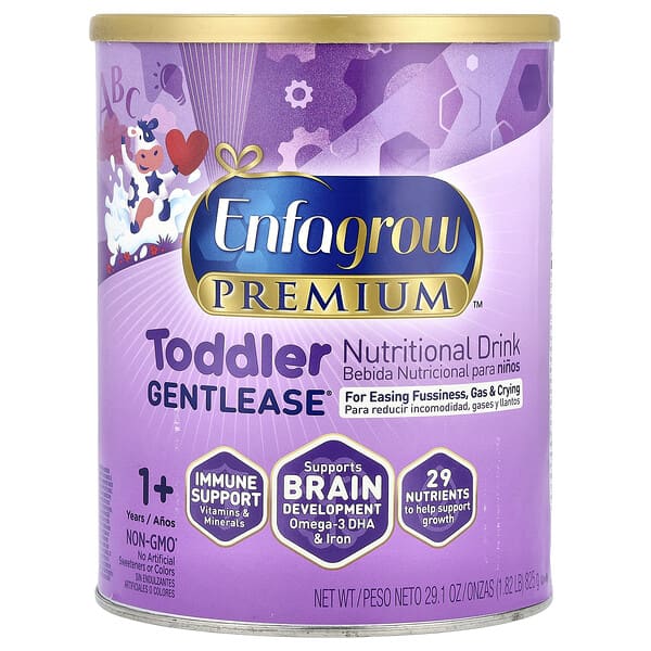 Enfamil, Enfagrow Premium™ เครื่องดื่มเสริมโภชนาการ Toddler Gentlease® สำหรับเด็กอายุ 1 ปีขึ้นไป ขนา