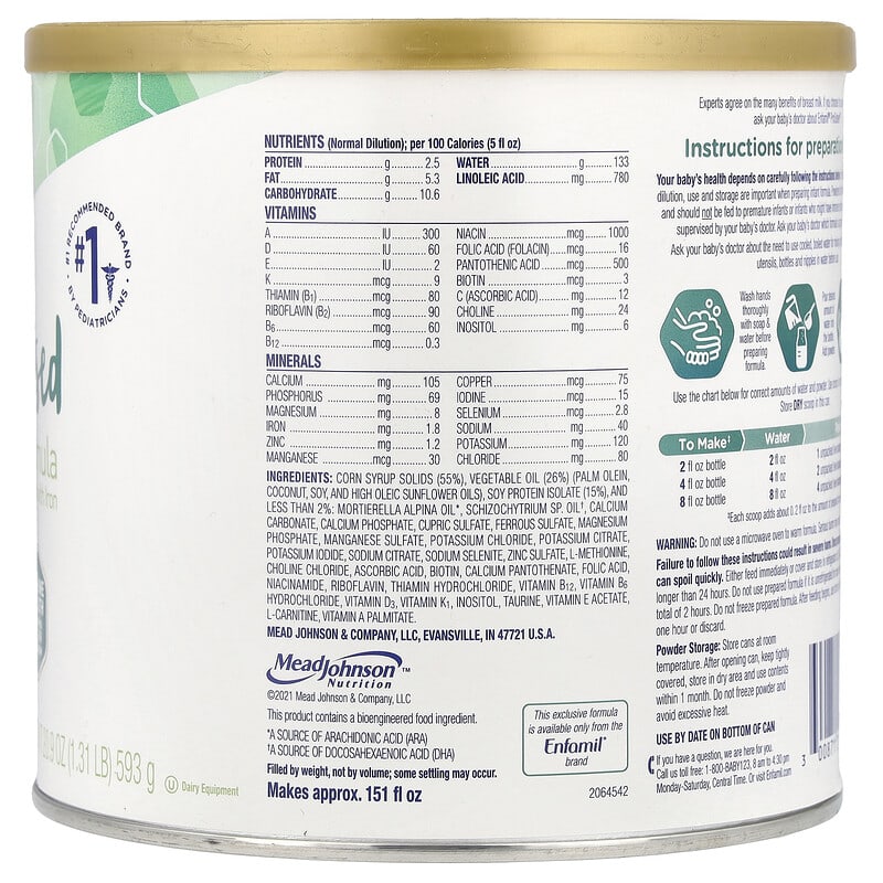 ProSobee, Simply Plant-Based, Infant Formula, Soy-Based Powder With Iron,  0-12 Months, 20.9