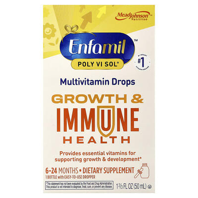 Enfamil, Poly-Vi-Sol®, Multivitamin Drops, 6-24 Months, 1.67 fl oz (50 ml)