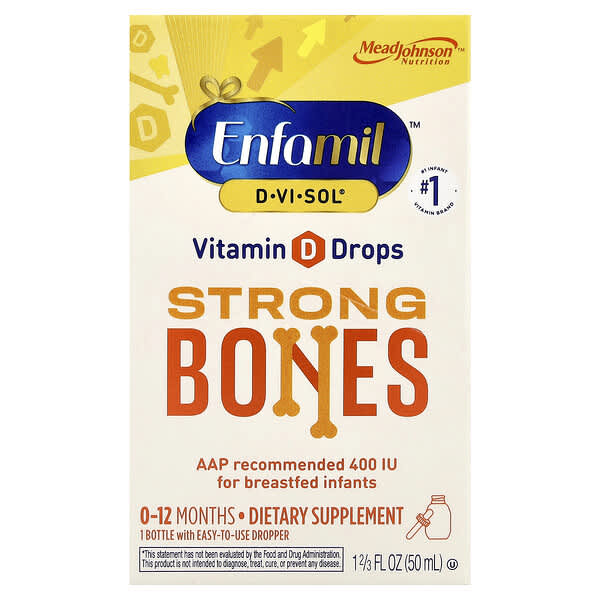 D·Vi·Sol®, Vitamin D Drops, Strong Bones, 0-12 Months, 1.66 fl oz (50 ml)