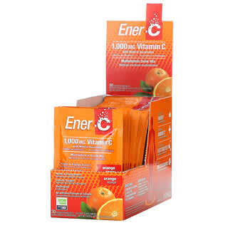 Ener-C, فيتامين جـ، مزيج شراب متعدد الفيتامينات بالبرتقال، 1,000 ملجم، 30 كيس، 0.3 أونصة (8.67 جم) لكل كيس