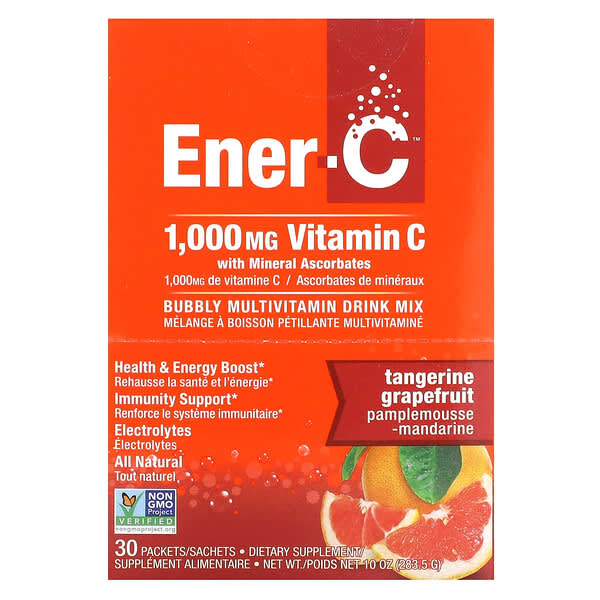 Ener-C, 維生素C，泡騰粉飲料混合物，橘葡萄柚，30包，10.0盎司（283.5克）