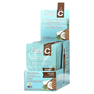 Ener-C, Витамин C, шипучий растворимый порошок для напитка со вкусом ананаса и кокоса, 30 пакетиков, 9,7 унции (274,8 г)