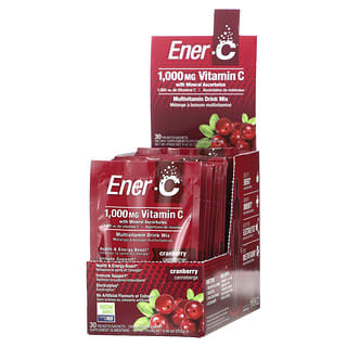 Ener-C, Vitamina C, Pó Efervescente, Cranberry, 30 Pacotes, 10,0 oz (282.3 g)