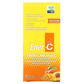Ener-C, Vitamine C, Mélange à boire multivitaminé, Pêche et mangue, 1000 mg, 30 sachets, 9,64 g chacun