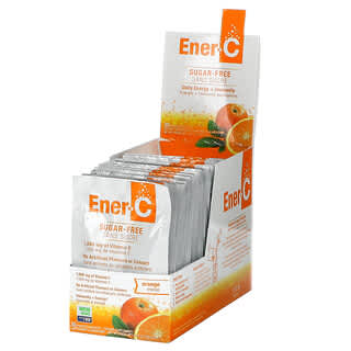Ener-C, Vitamina C, Mezcla para preparar bebidas multivitamínicas, Sin azúcar, Naranja, 1000 mg, 30 sobres, 5,35 g (0,2 oz) cada uno