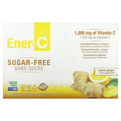 Ener-C, Vitamin C Drink Blend, Sugar Free, Lemon Ginger, 1000 mg, 30 Packets
