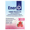 Ener-D（エナD）、ビタミンD3、ハイドレーティング エファヴェセント ドリンクミックス、シュガーフリー、ラズベリー、1,000mg、24包