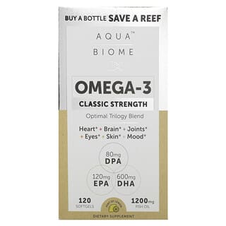 Enzymedica, Omega-3, Classic Strength, Lemon, 600 mg, 120 Softgels