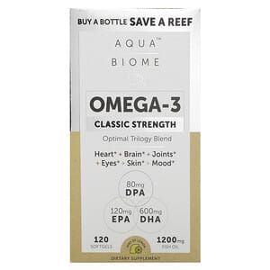 Enzymedica, Omega-3，經典強度，檸檬味，600 毫克，120 粒軟凝膠