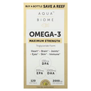 Enzymedica, Maximum Strength, Omega-3, Lemon, 1,000 mg, 120 Soft Gels