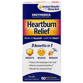 Enzymedica, Heartburn Relief, Vanilla-Orange, 90 Relief Chews