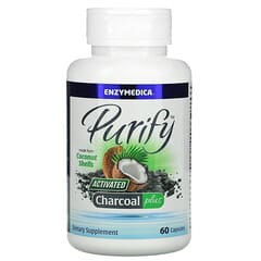 Enzymedica, Purify, Activated Charcoal Plus, 60 Capsules