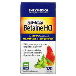 Enzymedica, HCl de Betaína, 120 Cápsulas