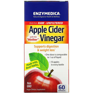 Enzymedica, Apple Cider Vinegar, Apfelessig, 60 Kapseln