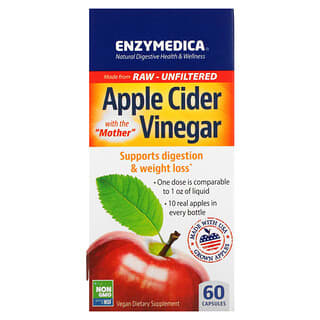 Enzymedica, 含醋母蘋果醋膠囊，60 粒