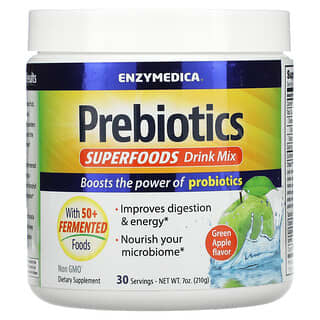 Enzymedica, Prebiotics Superfoods Drink Mix, Green Apple, 7 oz (210 g)