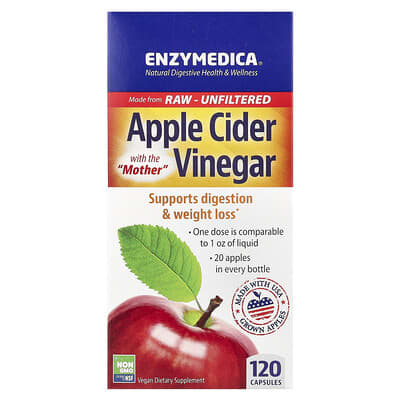 Enzymedica, Apple Cider Vinegar with Cider Vinegar, 120 Capsules (355 mg Each)