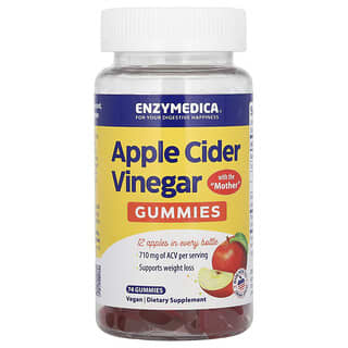 Enzymedica, яблочный уксус в виде жевательных таблеток с маточным вкусом, 74 жевательных таблетки