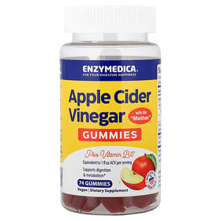 Enzymedica, Apple Cider Vinegar Gummies with the Mother, 74 Gummies