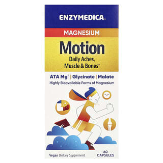 Enzymedica, магній, Motion, 60 капсул