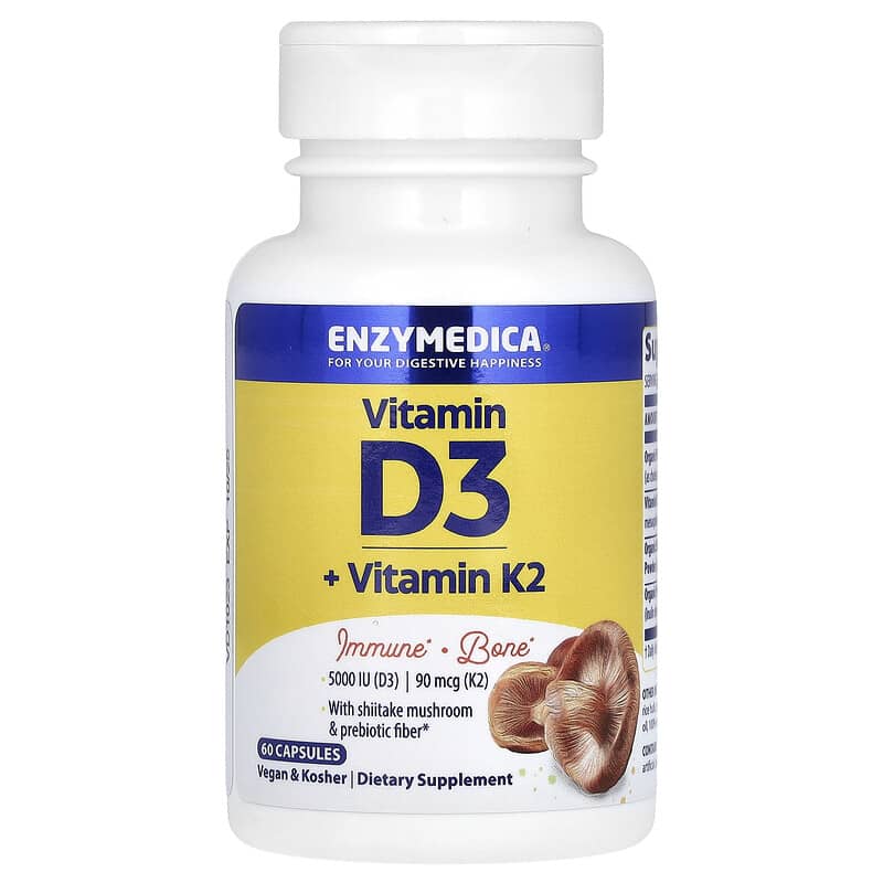 Vitamin D3 + Vitamin K2, 60 Capsules