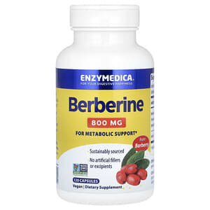 Enzymedica, Берберин, 800 мг, 120 капсул (400 мг на капсулу)'